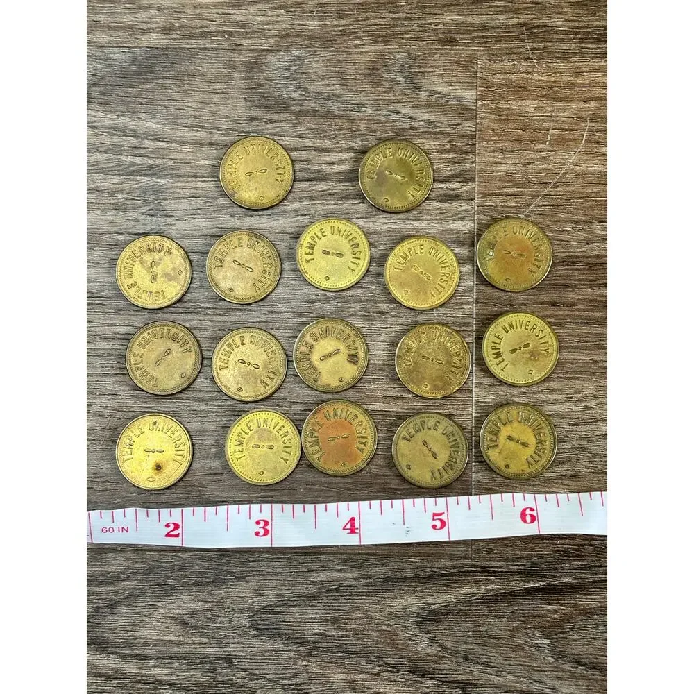 Vintage Temple University Parking Check Coin Lot 17 Tokens Philadelphia Owls